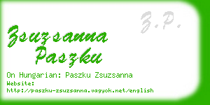 zsuzsanna paszku business card